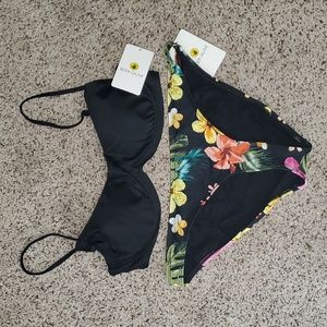Body Glove Bikini Tropical Swimsuit Set Top & Bottom Swimwear